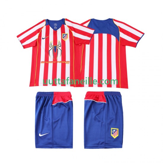 Jalkapallo Pelipaitoja Atlético Madrid 2005 Retro Lasten Kotipeliasu 2004 Lyhythihainen
