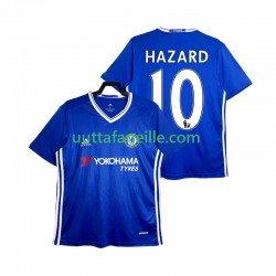 Jalkapallo Pelipaitoja Chelsea HAZARD 10 2016-2017 Retro Mies Kotipeliasu Lyhythihainen