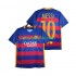 Jalkapallo Pelipaitoja FC Barcelona Lionel Messi 10 2015-2016 Retro Mies Kotipeliasu Lyhythihainen