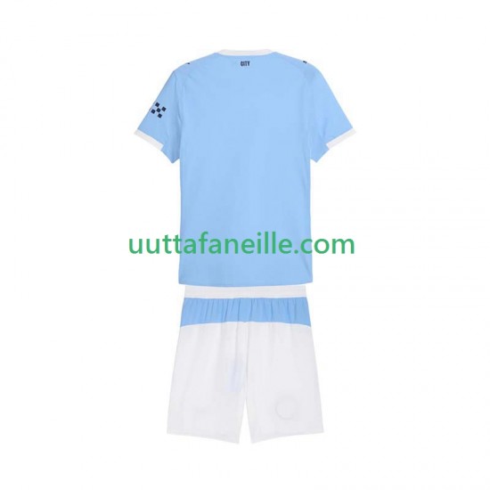 Jalkapallo Pelipaitoja Manchester City Lasten Kotipeliasu 2025-2026 Lyhythihainen