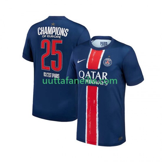 Jalkapallo Pelipaitoja Paris Saint-Germain Champion Mies Kotipeliasu 2024-2025 Lyhythihainen