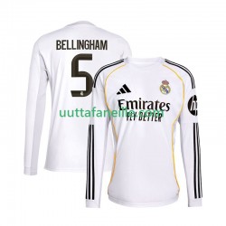 Jalkapallo Pelipaitoja Real Madrid Jude Bellingham 5 Mies Kotipeliasu 2025-2026 Pitkähihainen