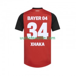 Jalkapallo Pelipaitoja Bayer 04 Leverkusen XHAKA 34 Mies Kotipeliasu 2024-2025 Lyhythihainen