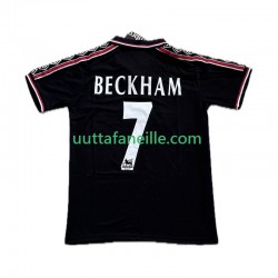Jalkapallo Pelipaitoja Manchester United Beckham 7 Retro Mies Kolmas peliasu 1998 1999 Lyhythihainen