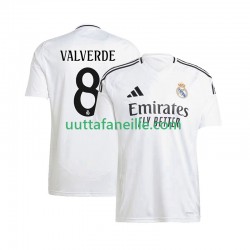 Jalkapallo Pelipaitoja Real Madrid Federico Valverde 8 Mies Kotipeliasu 2024-2025 Lyhythihainen