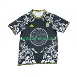 Jalkapallo Pelipaitoja Real Madrid Versace Black Edition Mies Kotipeliasu 2024-2025 Lyhythihainen