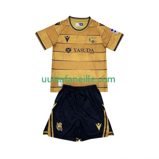 Jalkapallo Pelipaitoja Real Sociedad Lasten Vieraspeliasu 2024-2025 Lyhythihainen