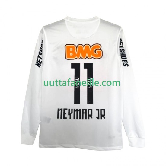 Jalkapallo Pelipaitoja Santos FC Neymar JR 11 2012 Retro Mies Kotipeliasu 2011 Pitkähihainen
