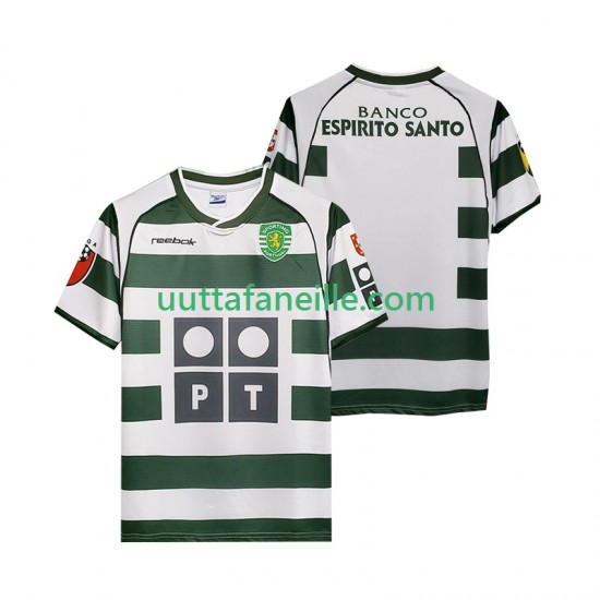 Jalkapallo Pelipaitoja Sporting CP 2001 2003 Retro Mies Kotipeliasu Lyhythihainen