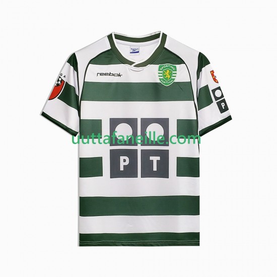 Jalkapallo Pelipaitoja Sporting CP 2001 2003 Retro Mies Kotipeliasu Lyhythihainen