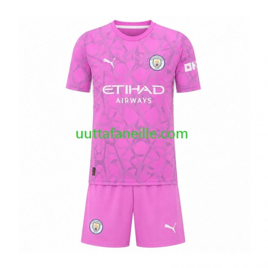 Jalkapallo Pelipaitoja Manchester City Maalivahti Lasten Vieraspeliasu 2026-2027 Lyhythihainen