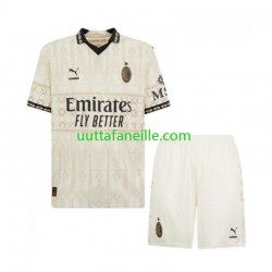 Jalkapallo Pelipaitoja AC Milan Lasten Neljäs peliasu 2023-2024 Lyhythihainen