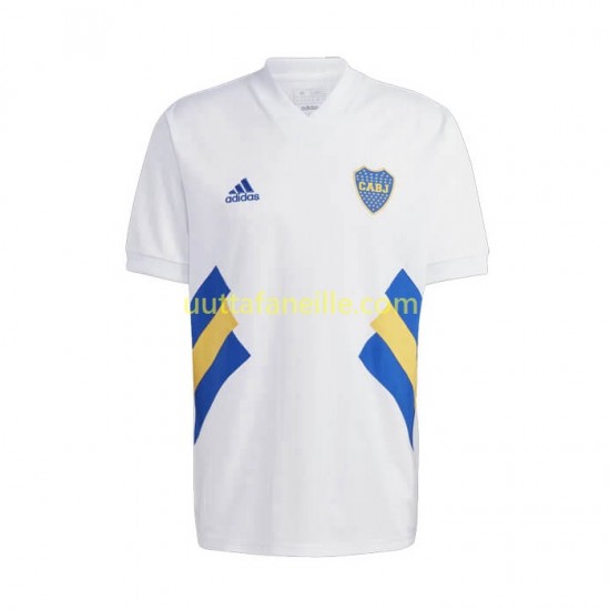 Jalkapallo Pelipaitoja CA Boca Juniors Icon Retro Mies Kotipeliasu 2022-2023 Lyhythihainen