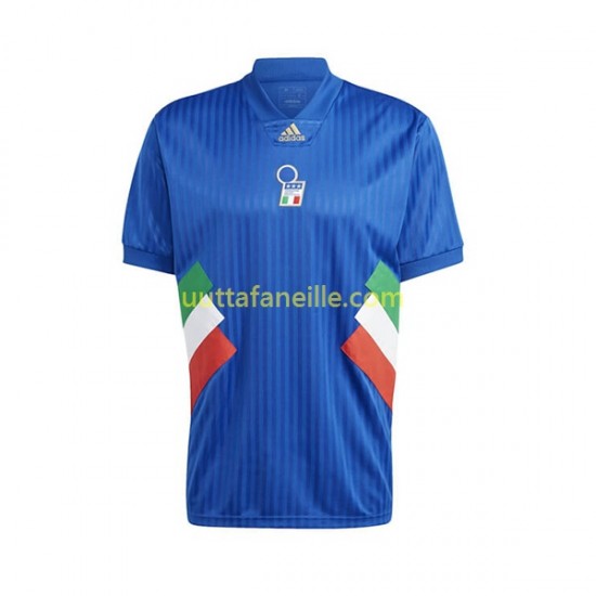 Jalkapallo Pelipaitoja Italia Icon Retro Mies Kotipeliasu 2022-2023 Lyhythihainen