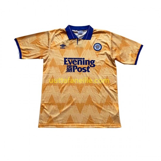 Jalkapallo Pelipaitoja Leeds United Retro Mies Vieraspeliasu 1991-1992 Lyhythihainen