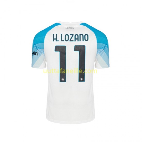 Jalkapallo Pelipaitoja Napoli Face Game Lozano 11 Mies Kotipeliasu 2022-2023 Lyhythihainen