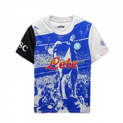 Jalkapallo Pelipaitoja Napoli Maradona Champions Special Edition Mies Kotipeliasu 2023 Lyhythihainen