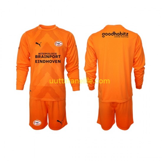 Jalkapallo Pelipaitoja PSV Eindhoven Maalivahti Lasten Vieraspeliasu 2022-2023 Pitkähihainen