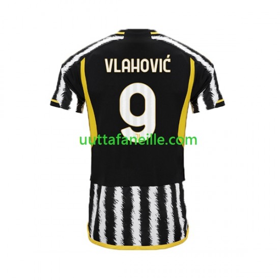 Jalkapallo Pelipaitoja Yhdysvallat Juventus Dn Vlahovic 9 Mies Kotipeliasu 2023-2024 Lyhythihainen