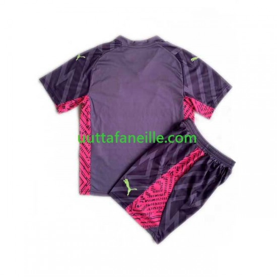 Jalkapallo Pelipaitoja Manchester City Maalivahti Lasten Vieraspeliasu 2023-2024 Lyhythihainen