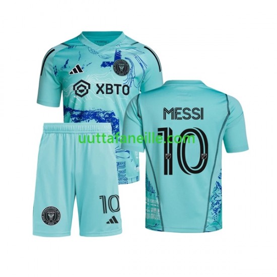 Jalkapallo Pelipaitoja Inter Miami Lionel Messi 10 Special Lasten Kotipeliasu 2023-2024 Lyhythihainen