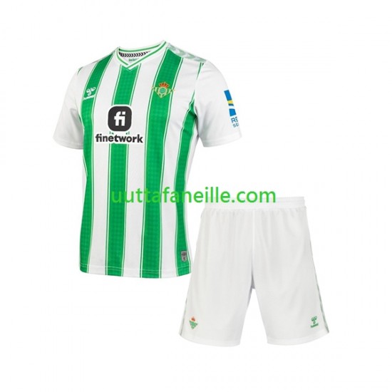 Jalkapallo Pelipaitoja Real Betis Lasten Kotipeliasu 2023-2024 Lyhythihainen