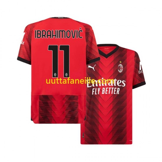 Jalkapallo Pelipaitoja AC Milan Ibrahimović 11 Mies Kotipeliasu 2023-2024 Lyhythihainen