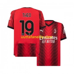 Jalkapallo Pelipaitoja AC Milan Theo Hernandez 19 Mies Kotipeliasu 2023-2024 Lyhythihainen