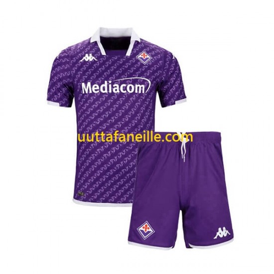 Jalkapallo Pelipaitoja ACF Fiorentina Lasten Kotipeliasu 2023-2024 Lyhythihainen