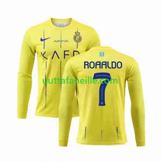 Jalkapallo Pelipaitoja Al-Nassr Ronaldo 7 Mies Kotipeliasu 2023-2024 Pitkähihainen