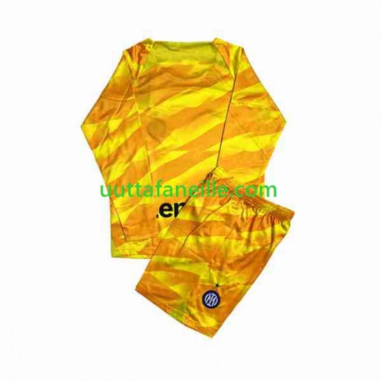 Jalkapallo Pelipaitoja Inter Milan Maalivahti Lasten Kotipeliasu 2023-2024 Pitkähihainen