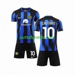 Jalkapallo Pelipaitoja Inter Milan Lautaro Martinez 10 Lasten Kotipeliasu 2023-2024 Lyhythihainen