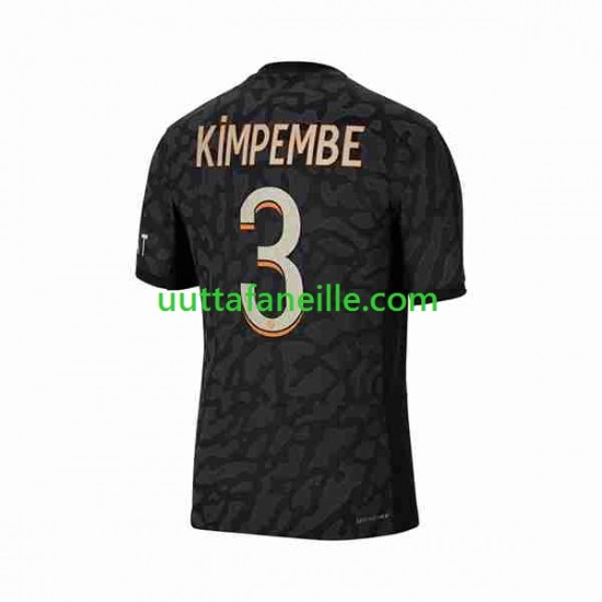Jalkapallo Pelipaitoja Paris Saint-Germain Kimpembe 3 Mies Kolmas peliasu 2023-2024 Lyhythihainen