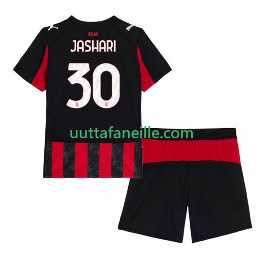 Jalkapallo Pelipaitoja AC Milan Ardon Jashari 30 Lasten Kotipeliasu 2025-2026 Lyhythihainen