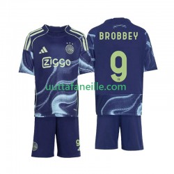 Jalkapallo Pelipaitoja AFC Ajax Brian Brobbey 9 Lasten Vieraspeliasu 2025-2026 Lyhythihainen