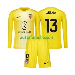 Jalkapallo Pelipaitoja Atlético Madrid Jan Oblak 13 Maalivahti Lasten Kotipeliasu 2025-2026 Pitkähihainen