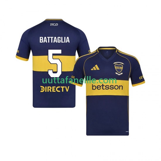 Jalkapallo Pelipaitoja CA Boca Juniors Rodrigo Battaglia 5 Mies Kotipeliasu 2025-2026 Lyhythihainen