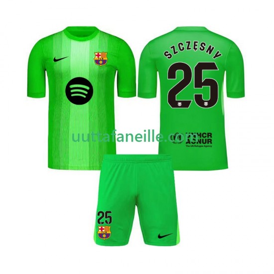 Jalkapallo Pelipaitoja FC Barcelona Szczesny 25 Maalivahti Lasten Kotipeliasu 2025-2026 Lyhythihainen