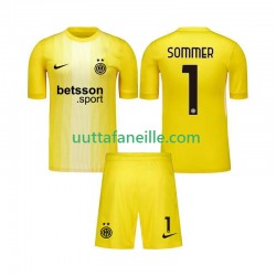 Jalkapallo Pelipaitoja Inter Milan Yann Sommer 1 Maalivahti Lasten Vieraspeliasu 2025-2026 Lyhythihainen