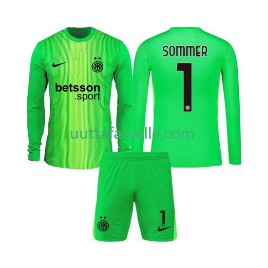 Jalkapallo Pelipaitoja Inter Milan Yann Sommer 1 Maalivahti Lasten Kolmas peliasu 2025-2026 Pitkähihainen