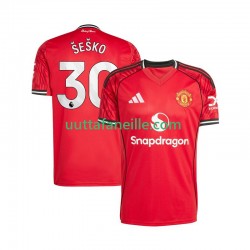 Jalkapallo Pelipaitoja Manchester United Benjamin Sesko 30 Mies Kotipeliasu 2025-2026 Lyhythihainen