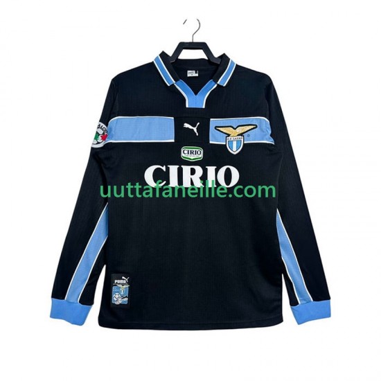 Jalkapallo Pelipaitoja SS Lazio Retro Mies Vieraspeliasu 1998 1999 Pitkähihainen