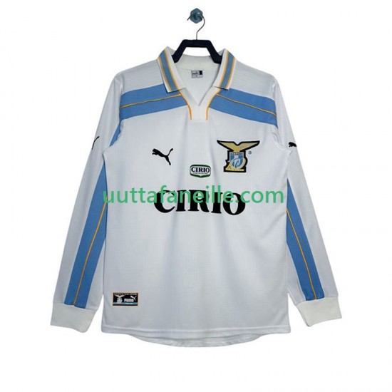Jalkapallo Pelipaitoja SS Lazio 2000 Retro Mies Vieraspeliasu 1999 Pitkähihainen