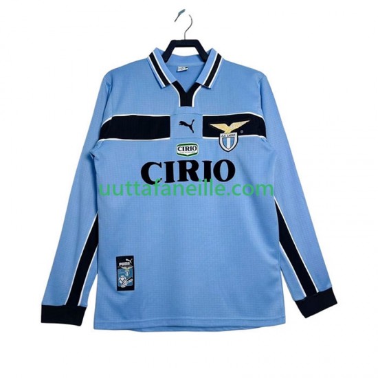 Jalkapallo Pelipaitoja SS Lazio Retro Mies Kotipeliasu 1998 1999 Pitkähihainen