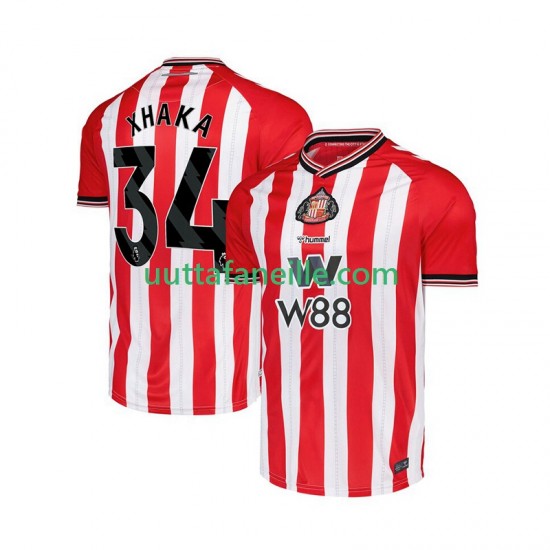 Jalkapallo Pelipaitoja Sunderland Granit Xhaka 34 Mies Kotipeliasu 2025-2026 Lyhythihainen