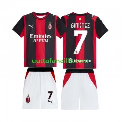 Jalkapallo Pelipaitoja AC Milan Gimenez 7 Lasten Kotipeliasu 2026-2027 Lyhythihainen
