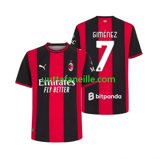 Jalkapallo Pelipaitoja AC Milan Gimenez 7 Mies Kotipeliasu 2026-2027 Lyhythihainen