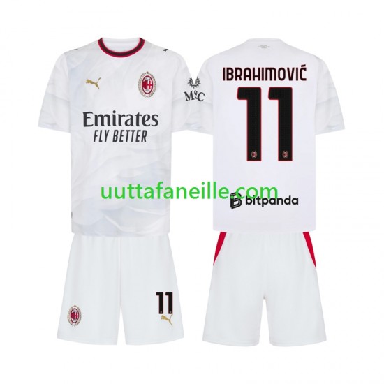 Jalkapallo Pelipaitoja AC Milan Ibrahimović 11 Lasten Vieraspeliasu 2026-2027 Lyhythihainen