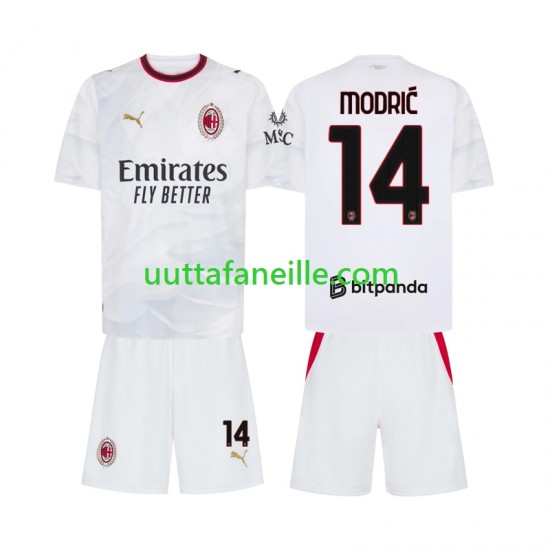 Jalkapallo Pelipaitoja AC Milan Modrić Luka 14 Lasten Vieraspeliasu 2026-2027 Lyhythihainen