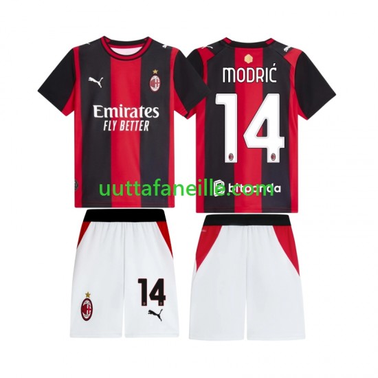 Jalkapallo Pelipaitoja AC Milan Modrić Luka 14 Lasten Kotipeliasu 2026-2027 Lyhythihainen